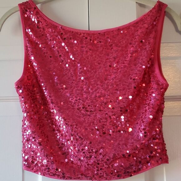 CIDER DARK PINK FUCHSIA RED SEQUIN BARBIE 1989 SET HOLIDAY PARTY SMALL MEDIUM - Picture 2 of 12